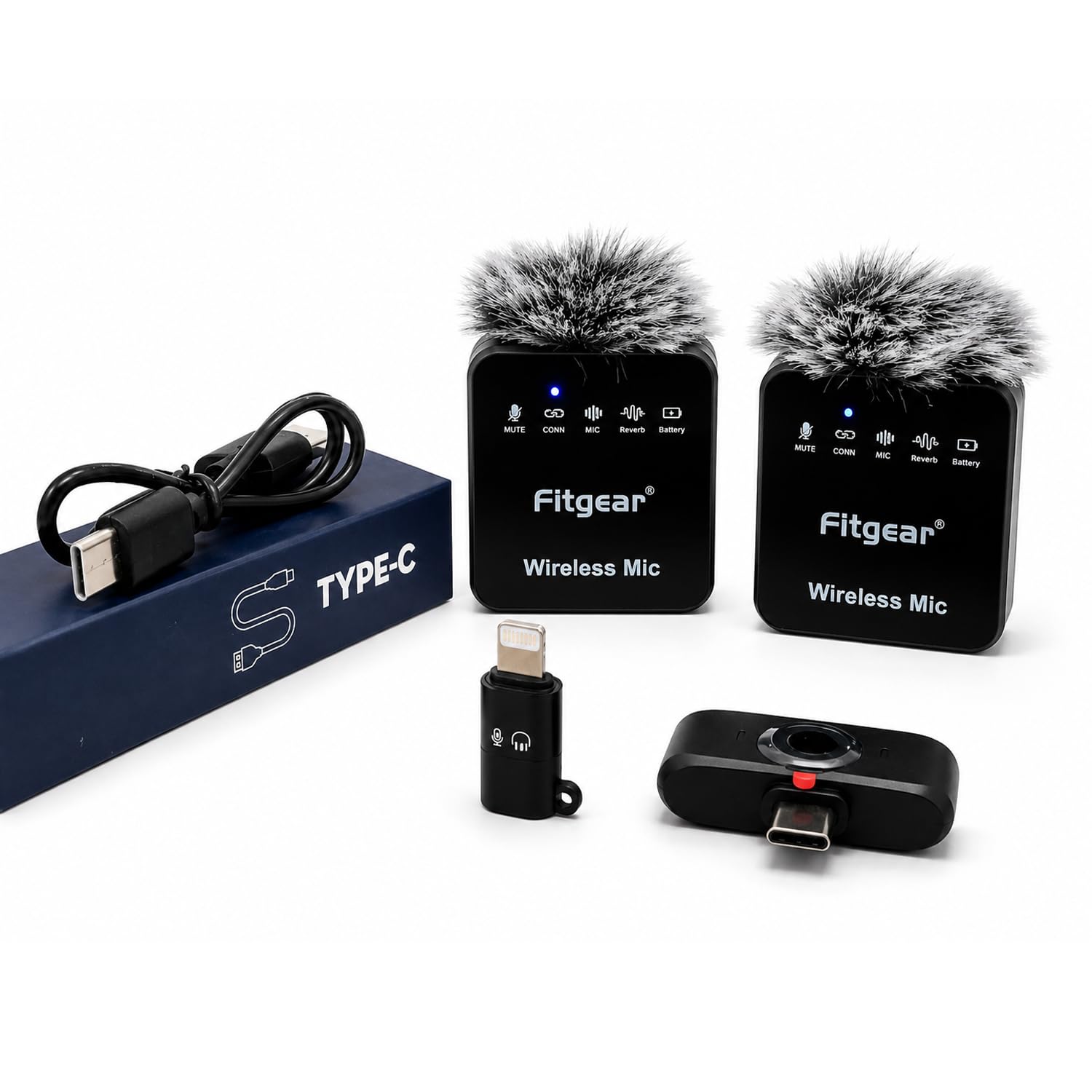 Winsumm FG-H36 Wireless Lavalier Microphone Lightning|USB-C Devices | Dual Clip-On Mic with Noise Cancellation|2.4GHz Wireless Mic for YouTube|Podcast|Interview|Vlog|Streaming|Video Recording-image-48