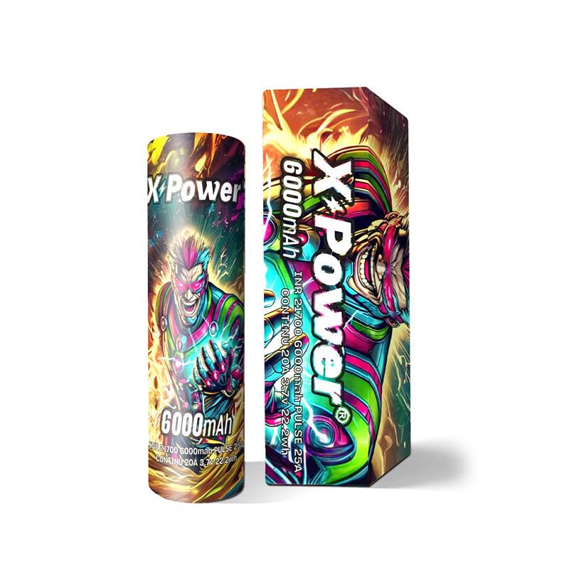 Born To Vape presente pile INR pile pour cigarette électronique grand format 6000mAh - X Power et son sticker BTV exclusif collectionnable