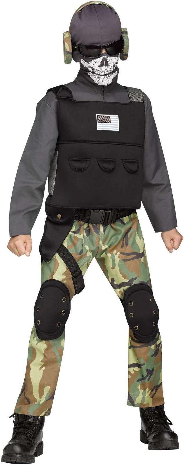 Skull Soldier Kids Costume