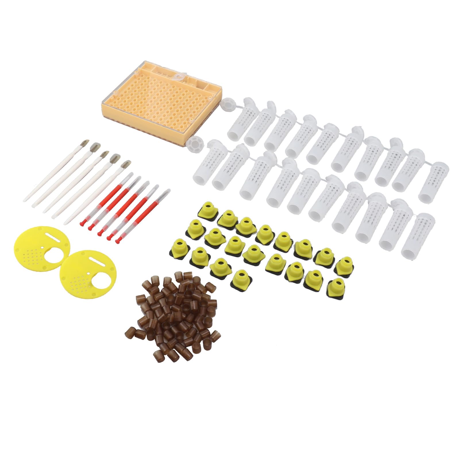 Kit de Godets pour Apiculture, Système D'élevage de Reines en Plastique, Kit D'élevage de Reines, Matériel de Greffage, Kit de Greffage pour Apiculteurs