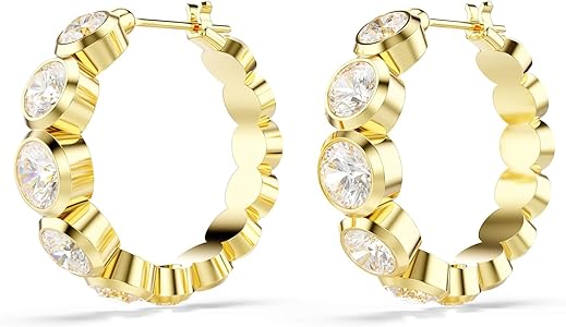 スワロフスキー　ゴールド フープピアス　Imber Amazon.co.jp: 【公式】【スワロフスキー】Imber ゴールフープドピアス