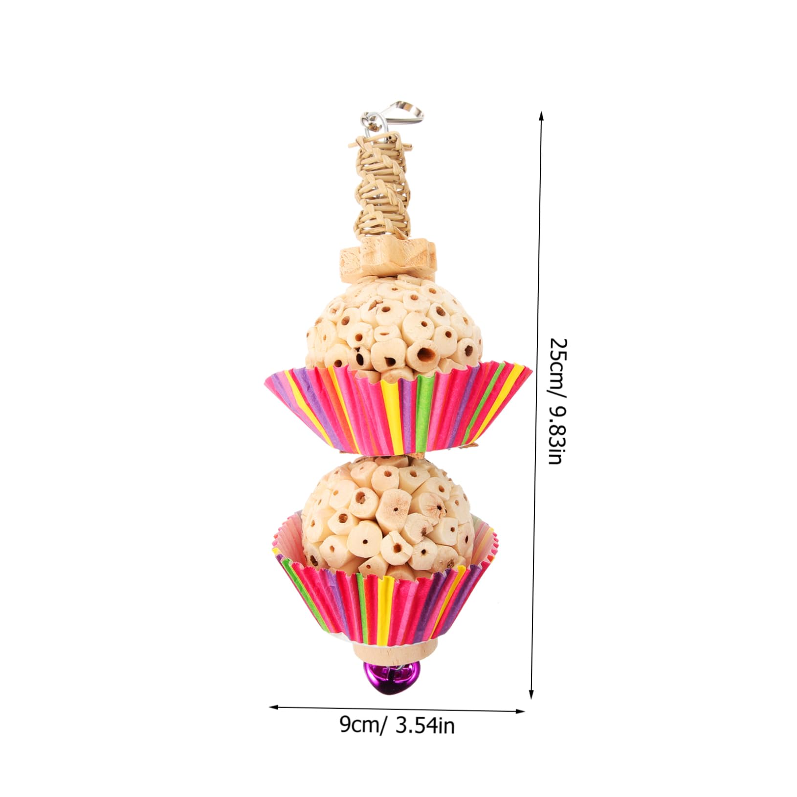 BESPORTBLE Parrot Chewing Toy Suspendu pour Oiseaux Jouet à Mâcher Amusant Et Décoratif pour Perroquets Et Calopsittes pour Forage Divertissement des Oiseaux