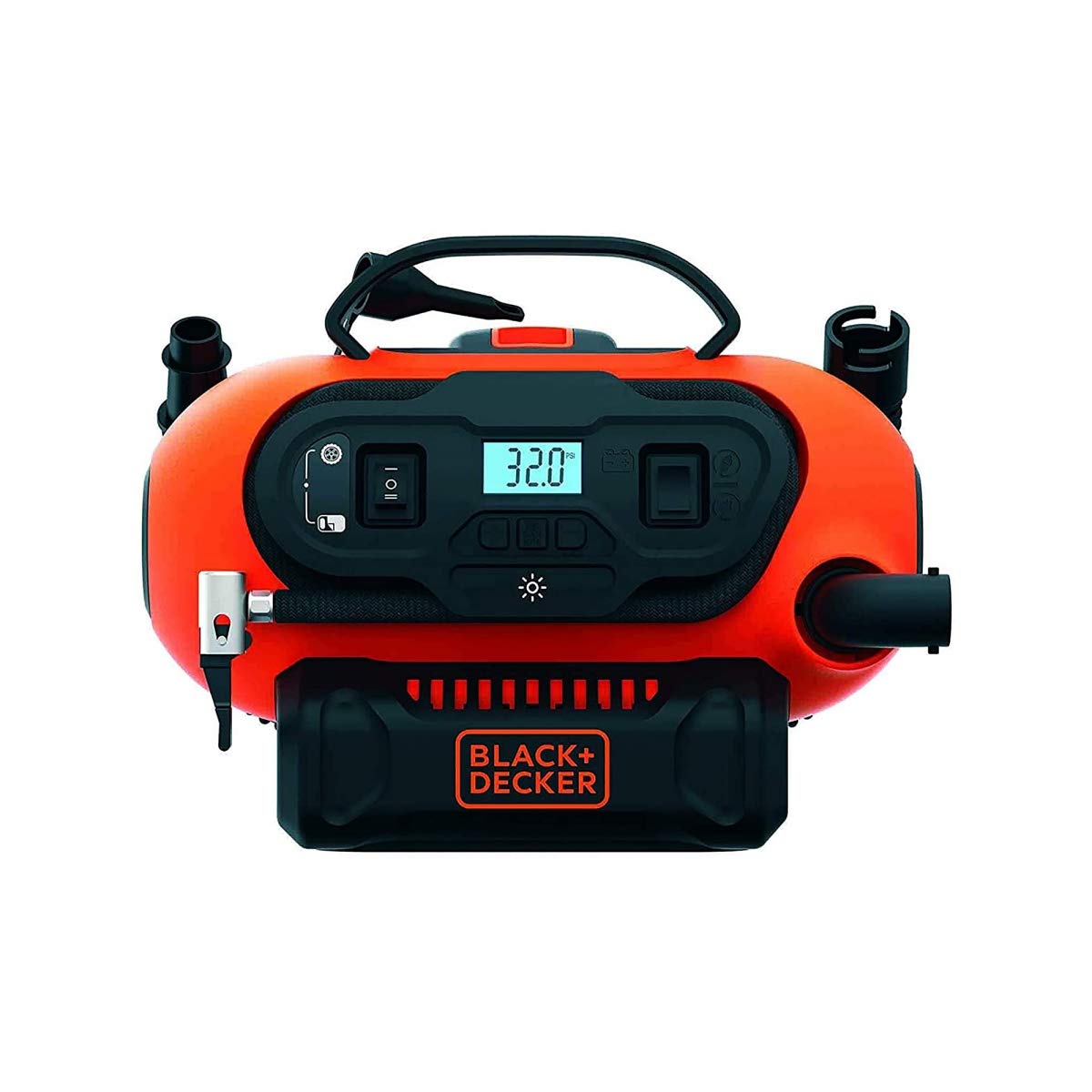 BLACK+DECKER BDCINF18N-QS Compresor de aire 160 PSI corriente CA CC 230V 12V y corriente CC para Baterias 18 V