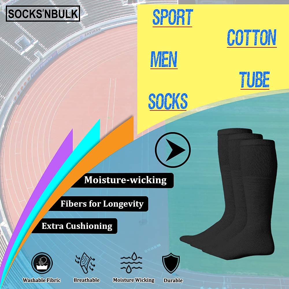 Calcetines 'NBULK 60 pares al por mayor al por mayor de algodón deportivo unisex Crew, tobillo, calcetines de tubo, hombres mujeres niños - Negro -