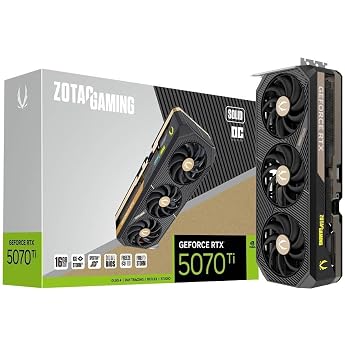 ZOTAC GAMING GeForce RTX 5070 Ti SOLID OC 16GB GDDR7 Graphics Card ZT-B50710J-10P VD9057