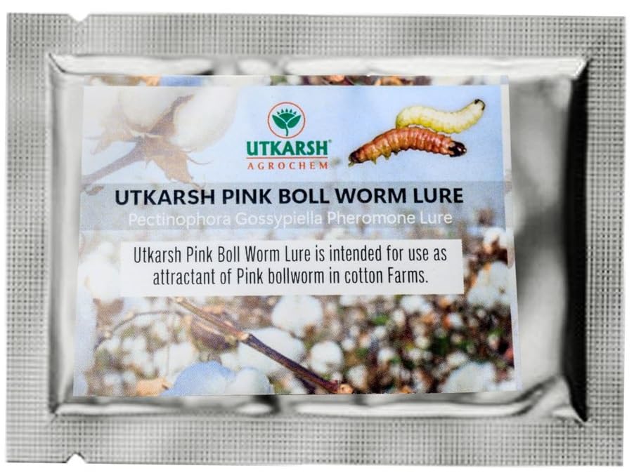 Utkarsh Pink Boll Worm Pectinophora Gossypiella Pheromone Lure for Catching Insects/Moth of Pink Boll Worm Caterpillar in Cotton, Okra with Funnel Trap - 20 Sets (B0CMXR86KR) Amazon Price History, Amazon Price Tracker