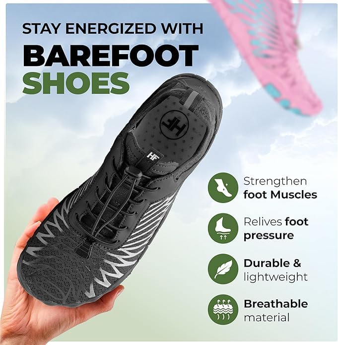 Image of Hike Footwear Lazuli Pro Barefoot Shoes - Minimalist Lightweight Flexible Sneakers with Arch Support for Trail Running, Hiking, Gym & Everyday Walking (Unisex)
