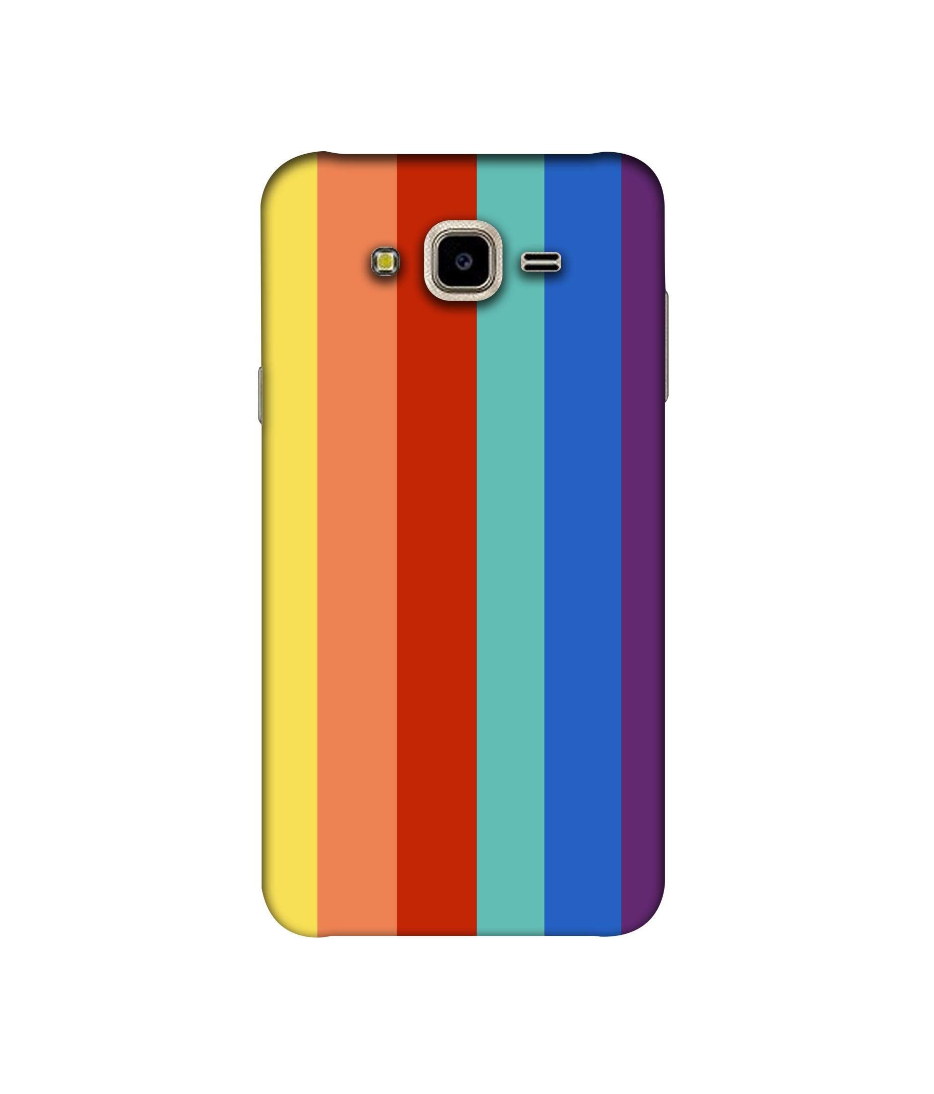 Casotec Rainbow Colors Design 3D Printed Hard Back Case Cover for Samsung Galaxy J7 Nxt