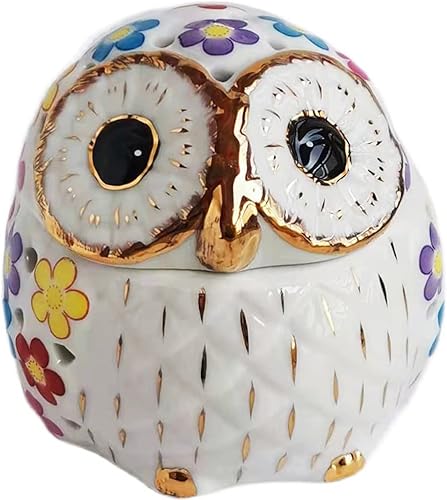 Soporte para cono de incienso de búho, cono de cerámica, quemador de incienso de animales de dibujos animados, soporte de incienso de porcelana con