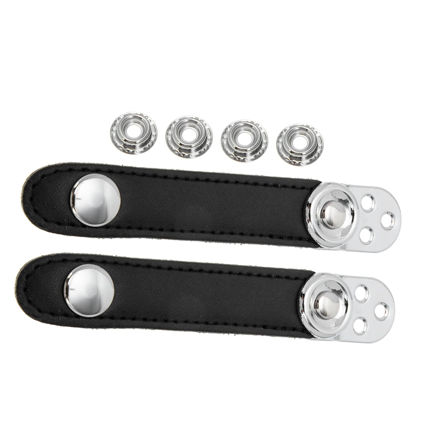 COSMEVIVI Accordion Parts Metal Connecting Buckle Strap Set of 2 Black Durable Accordion Accessory for Bellows