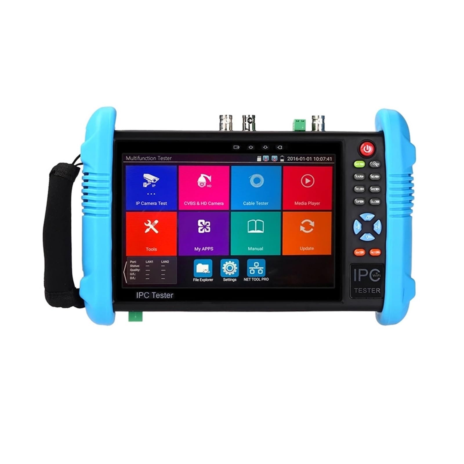 Tester CCTV, Tester CCTV da 7 pollici, tester di videosorveglianza 4K, uscita POE, test/uscita 12V portatile