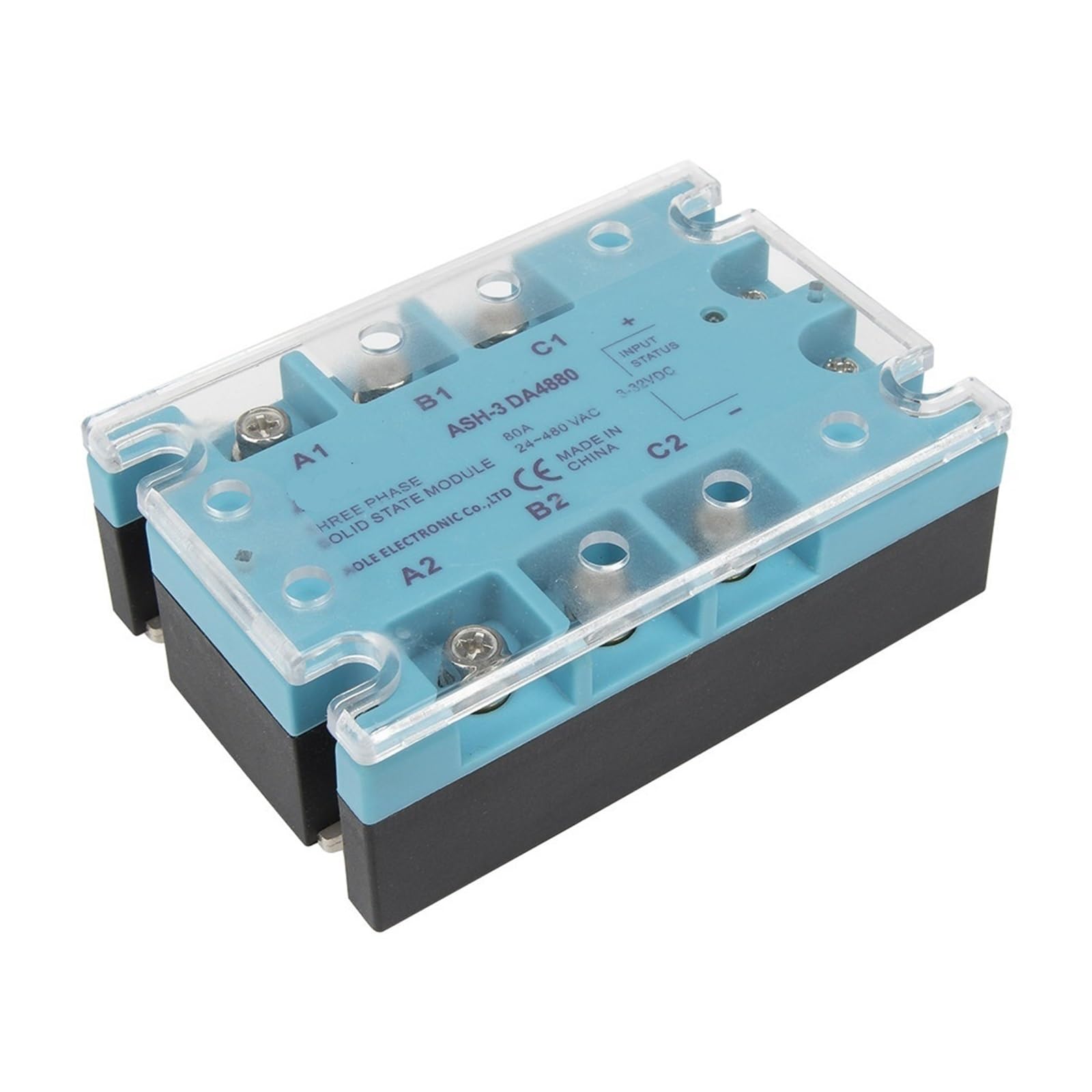 Relé de estado sólido trifásico TSR-80DA de CC a CA de 80 A y 90-480 V CA