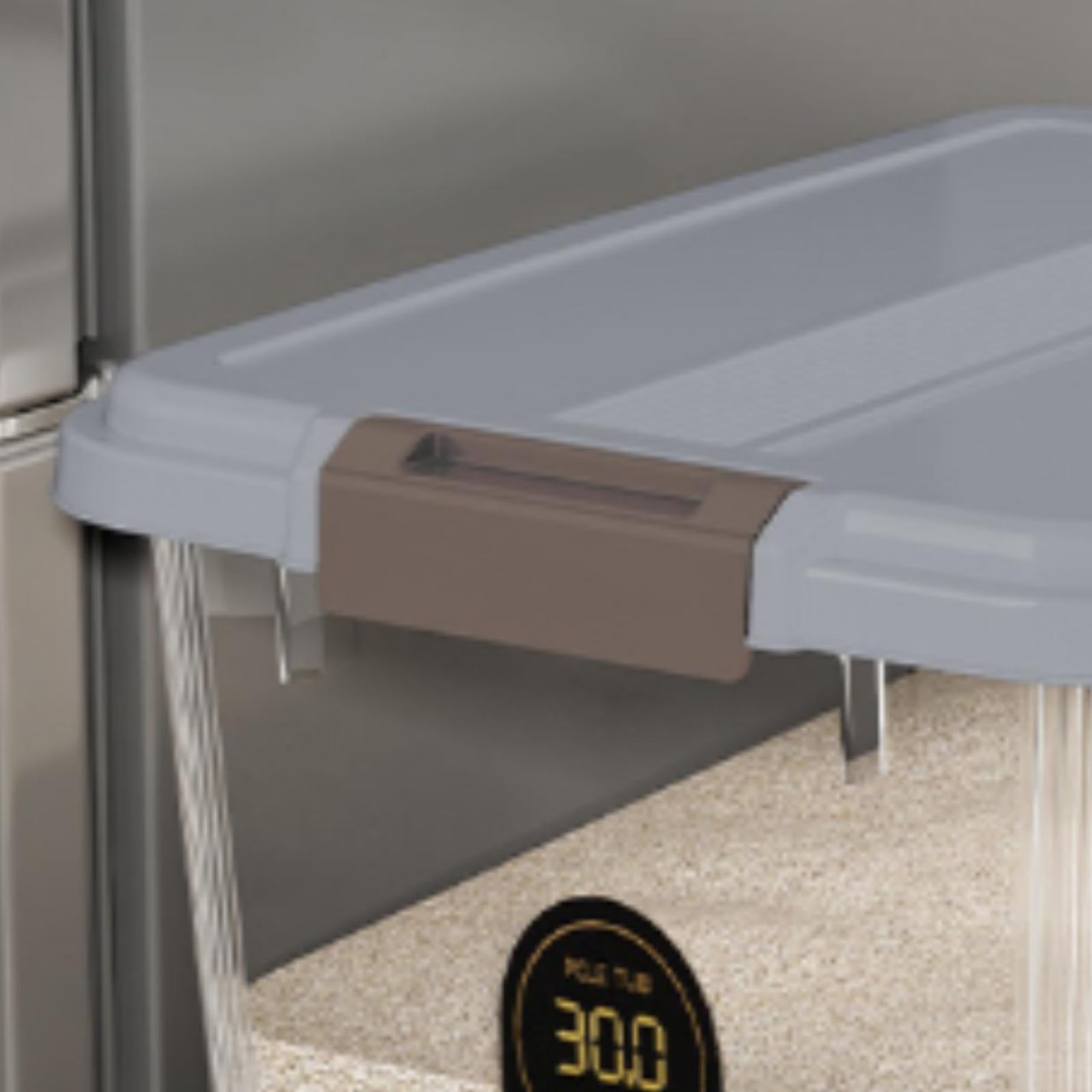 Durchsichtig box mit Rollen, style to 4, Transparentes Gelb