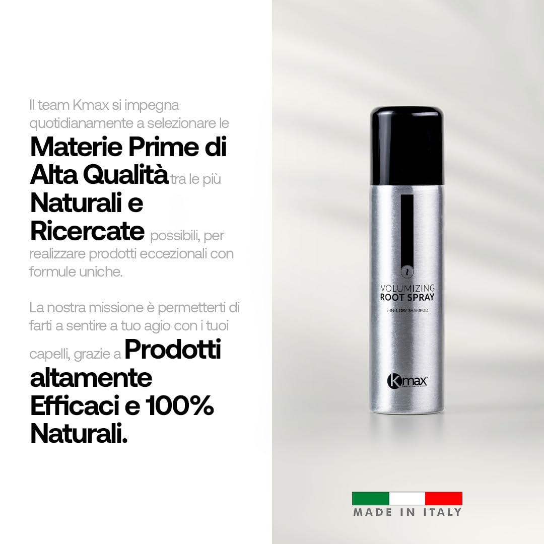 Kmax Root Spray, Spray Volumizzante e Shampoo a Secco, per Capelli Freschi e Volumizzati - Flacone da 150 ml