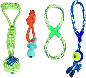 4 Brinquedo Pet Corda Mordedor Resistente Interativo Cachorro Forte