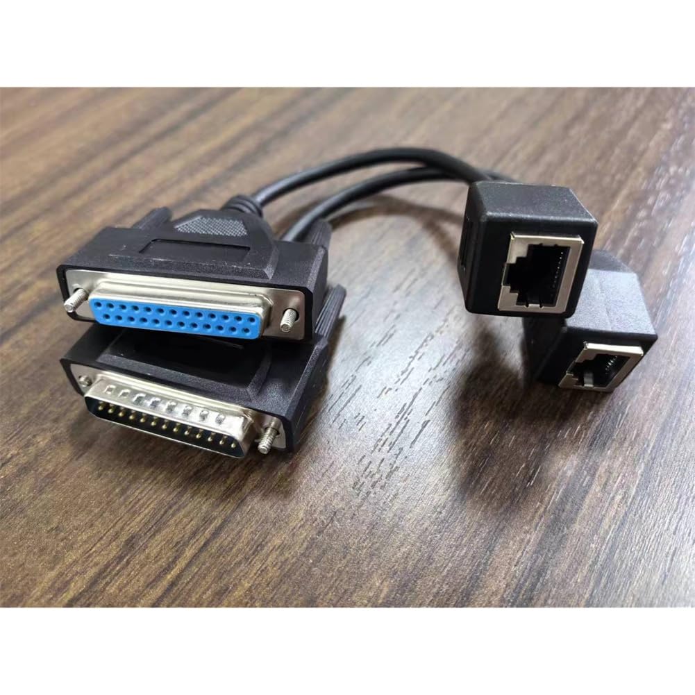 Adaptateur de Câble de Signal ILDA vers RJ45 - Ensemble de Connecteurs Mâle/ DB25 Compatibilité de Câble ILDA vers Ethernet Réseau