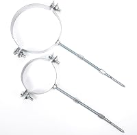 Beekeg Kémény Cső Tartó Bilincs 150mm Fehér Fali Rögzítő Fojtószeleppel Füstcső Szereléshez 2db 3