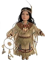 Vista 1 de KINNEX COLLECTIONS SINCE 1997 Muñeca coleccionable de porcelana india india americana de 16" (Induma) D16747