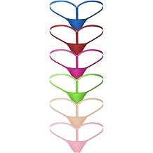 sosusu Cotton Underwear G-string Thong for Women Micro Sexy Ladies Panties Comfortable Stretch Low Rise 6 Pack