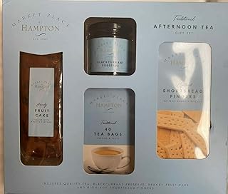 Hampton Luxury herbata, szorty i konfitury, do wyboru | kosz | zestaw upominkowy | 3 x konserwy | 80 torebek herbaty | 100 g Shortbread Finger | kubek ceramiczny
