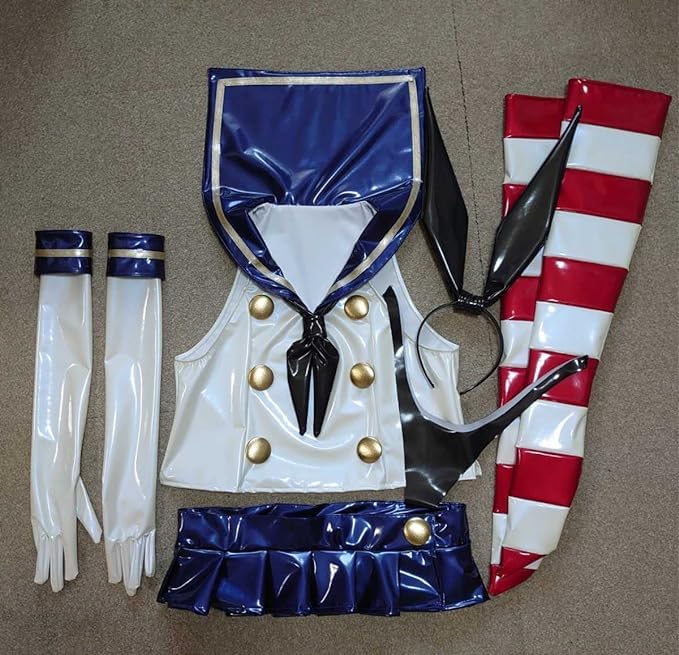 Amazon.co.jp: 島風 光沢 エナメルコスプレ衣装-艦隊これくしょ