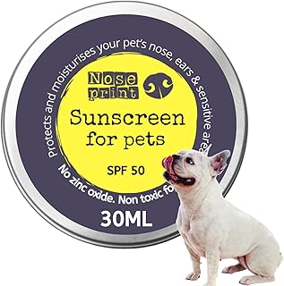 Noseprint SPF 50 Sun Protection Balm For Pets 30 ML in Tin | Moisturising Sunscreen For Dogs And Cat Non-Toxic Formula Dog...