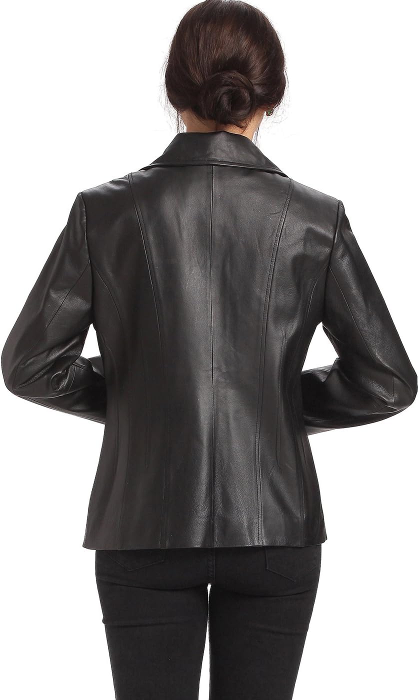 BGSD Women Tina Lambskin Leather Scuba Jacket (Also available in Plus Size & Petite) - Image 5