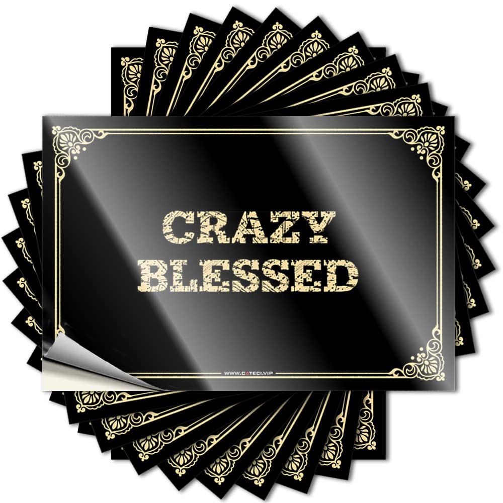 Large Accessories Bumper | Crazy Blessed Scented Durable Vinyl Sticker Easy Apply for Surfing(12X18CM)