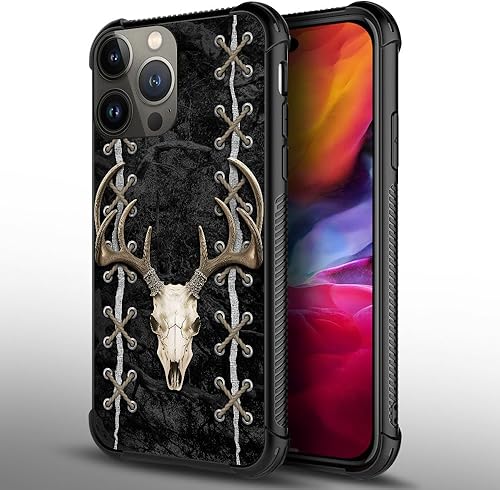Miniatura 2 de DAIZAG Funda compatible con iPhone 15 Deer Skull Hunter Caza Teléfono Caso a prueba de golpes suave TPU Funda para iPhone 15