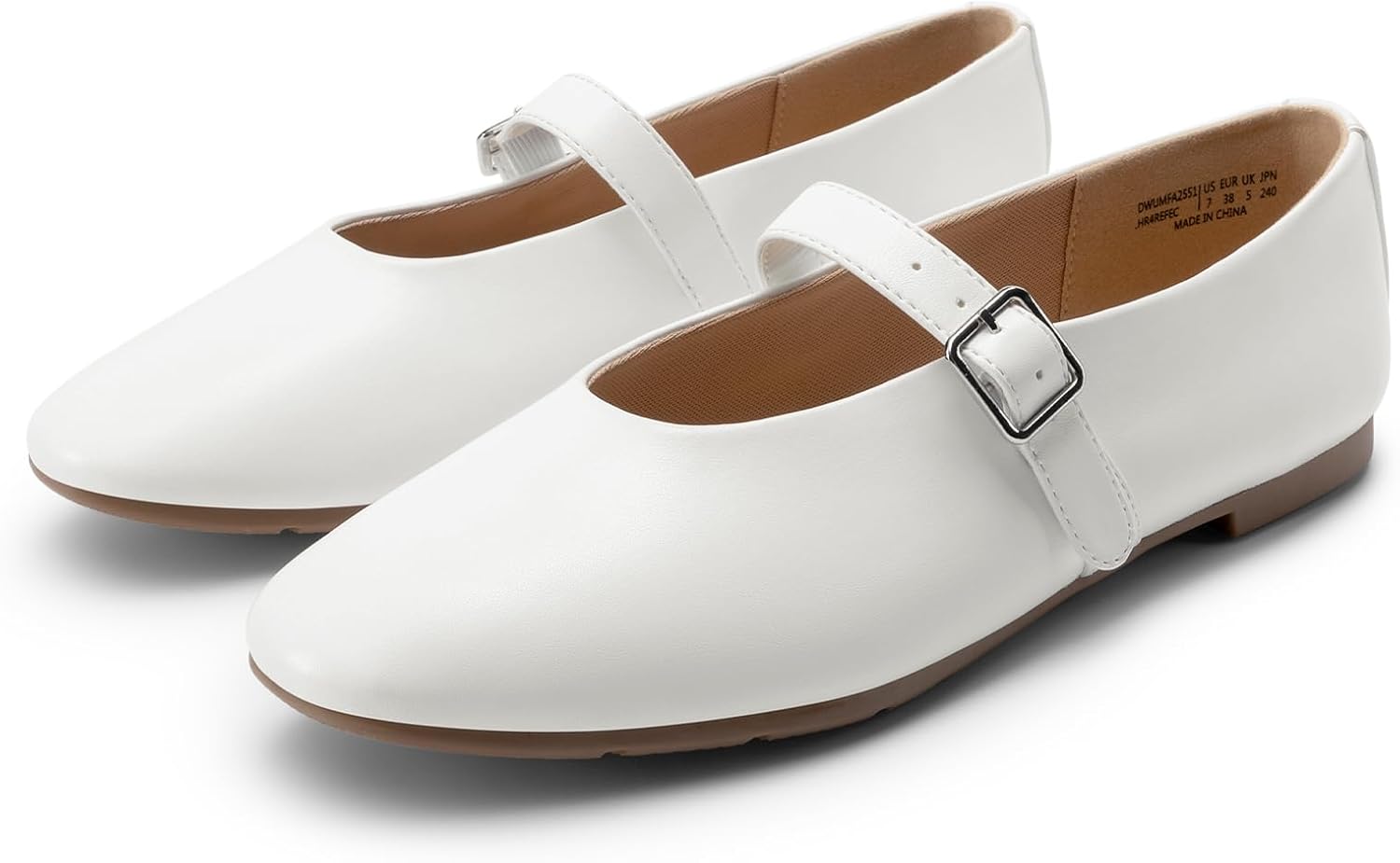 DREAM PAIRS Women's Ballet Mary Jane Flats Dress Round Toe Comfortable Casual Slip On Buckle Strap Flat Shoes