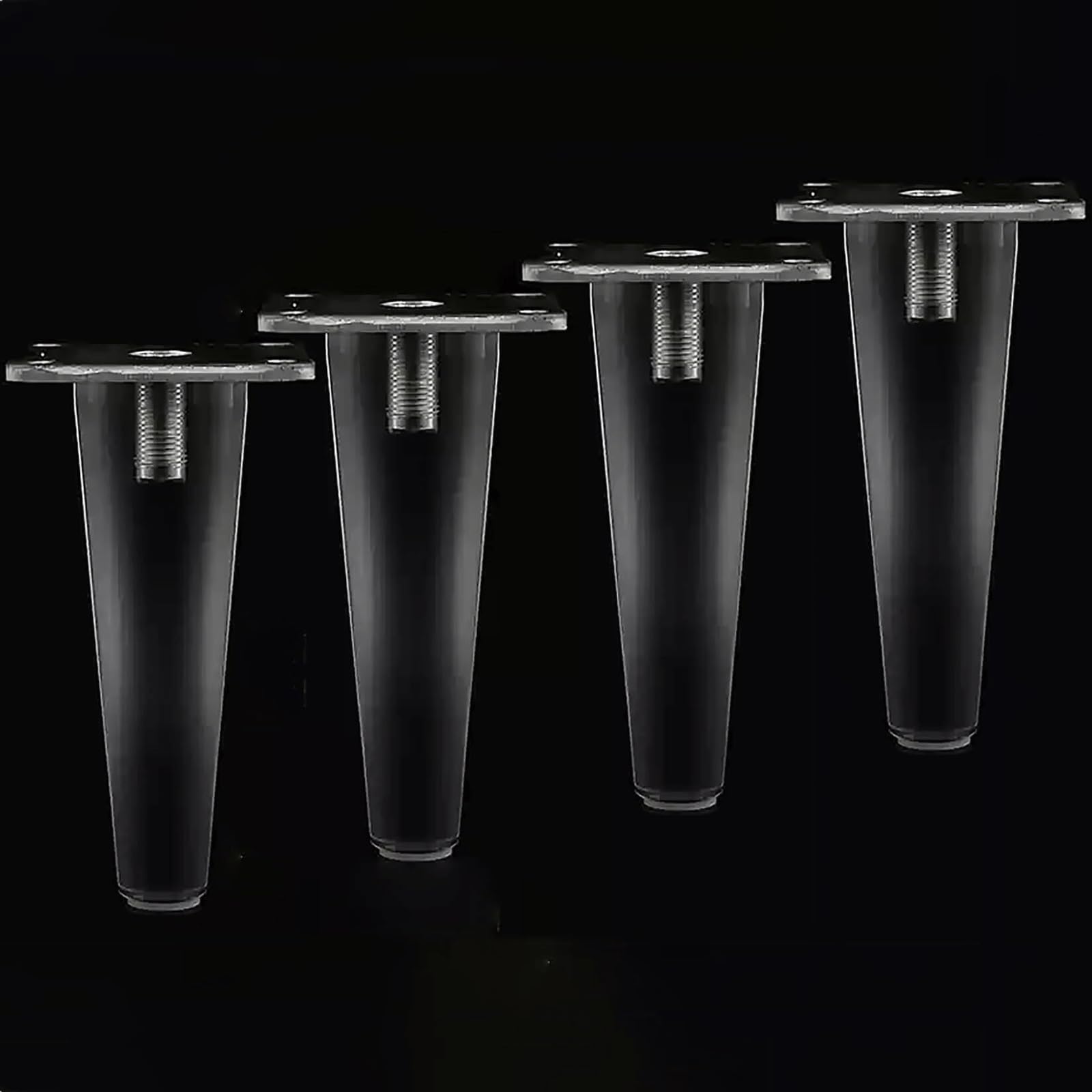 UYHBCNQD 4 Pcs Furniture Legs Acrylic Replacement Legs Set Clear Furniture Foot Bench Support Legs Cabinet Dresser Feet Easy to Install(10cm)