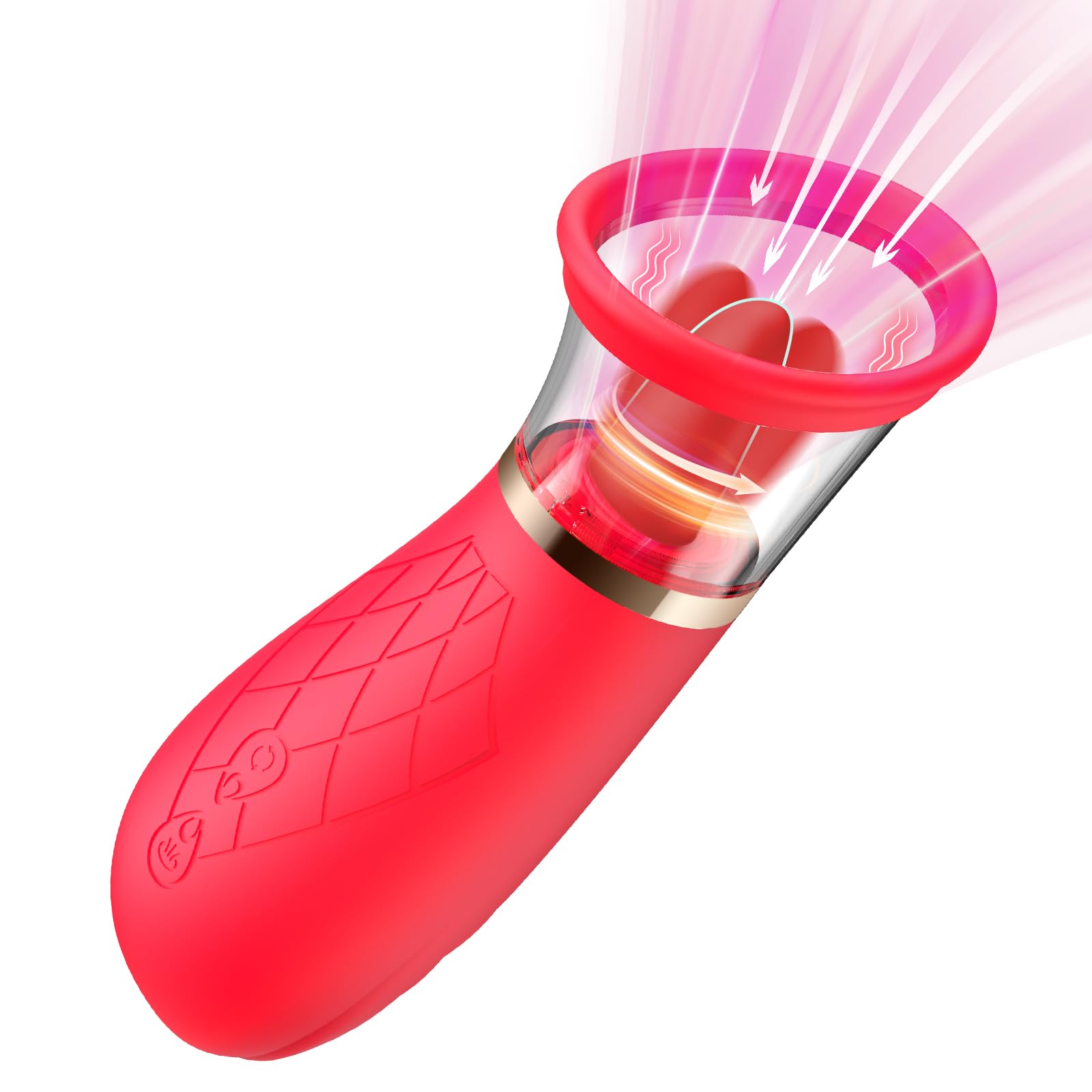 FIDECH Zungenvibrator Sex Spielzeug für die Frau, Sexspielzeug Vibratorensets für Frauen Stimulation mit 4 Saugstärken 5 Leckenmodus 360°Rotierende Klitoris Brustsauger Anal Dildo für Paare Extrem Sex