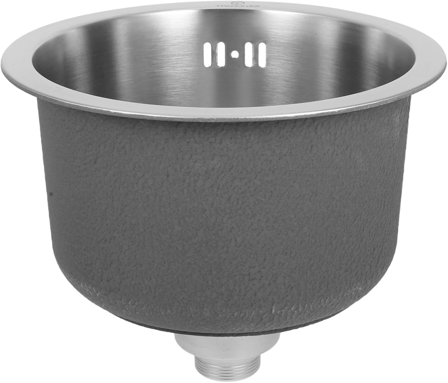 Round Stainless Sink Undermount Kitchen Sink Bowl Drain Overflow for Rv Bar Restaurant Commercial