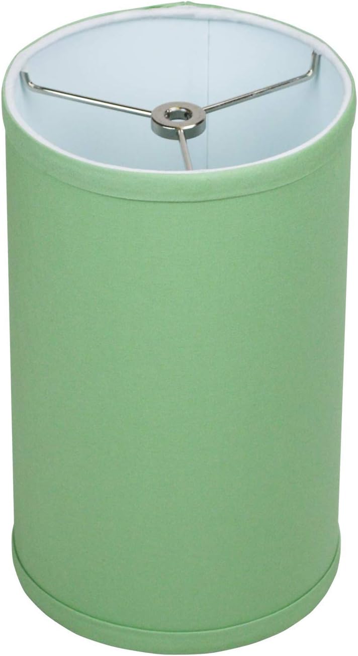 FenchelShades.com 6" Top Diameter x 6" Bottom Diameter 10" Height Fabric Drum Lampshade Spider Attachment (Linen Snow)
