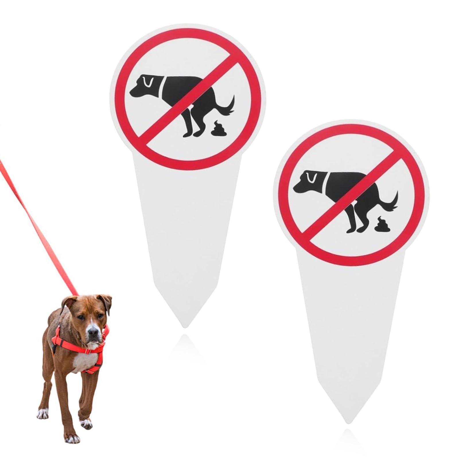 2 Pcs pipi cane Cartello per Cani No PIPÌ NO POPÒ 15x15 cm Cartello Feci Cane PVC Adesivo Divieto No Cacca e Pipì per Cani Cartello in PVC per esterno - interno