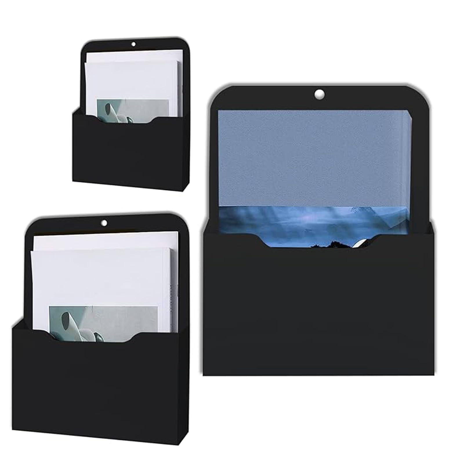 Supporti magnetici per documenti 3 misure S/M/L nero