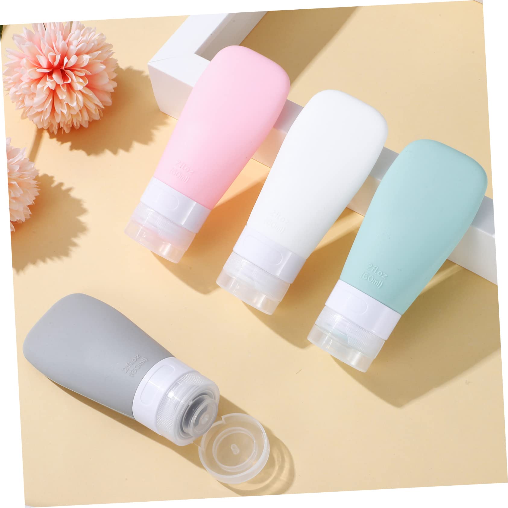 minkissy 12pezzi Flaconi Squeeze Riutilizzabili Da Viaggio Da Contenitori Per Shampoo Lozioni e Prodotti Per La Della Con Tappi Per Valigie e Zaini