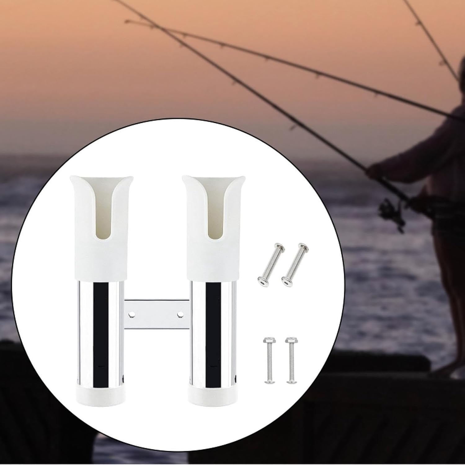 Fishing Rod Holder Tube Links Fishing Pole Rack Gift Rod Stand Pole Rest for Car Yacht Husband Father Canoe Marine Boat