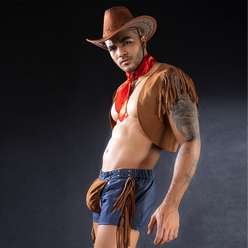 YUHENG Hommes sexy lingerie mariner costume adulte homme trois pièces prisonnier gart lingerie costume cosplay