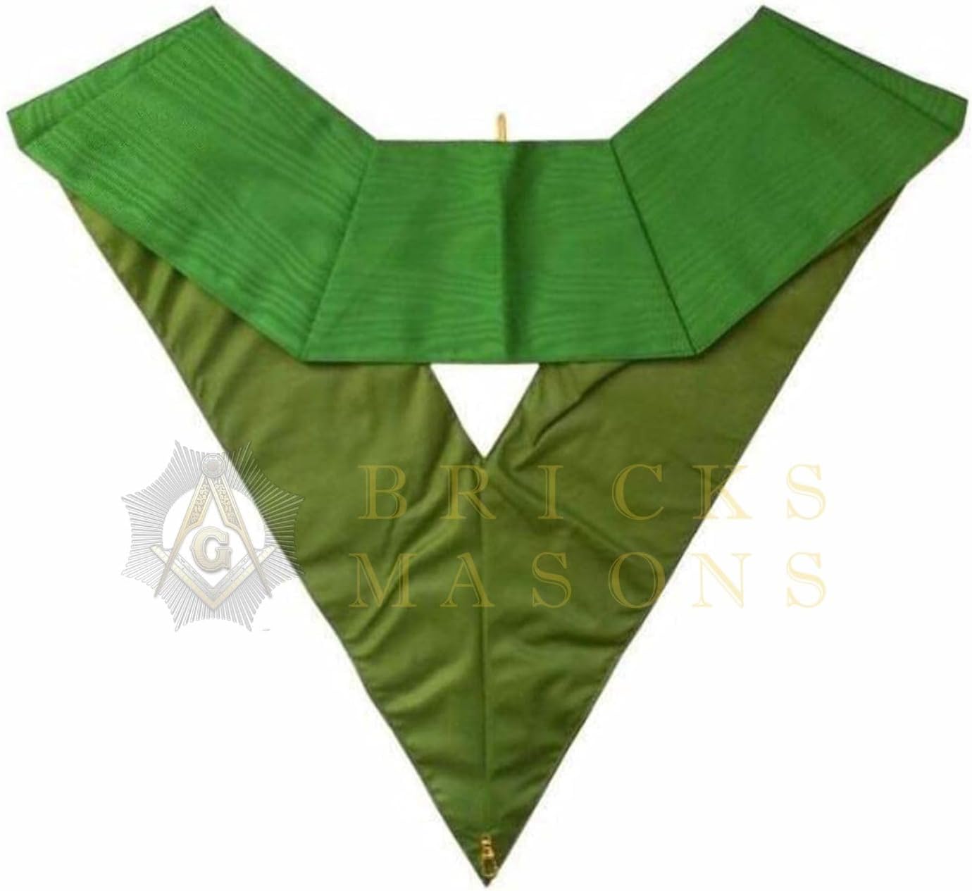Bricks Masons 5th Degree Scottish Rite Collar - Green Moire