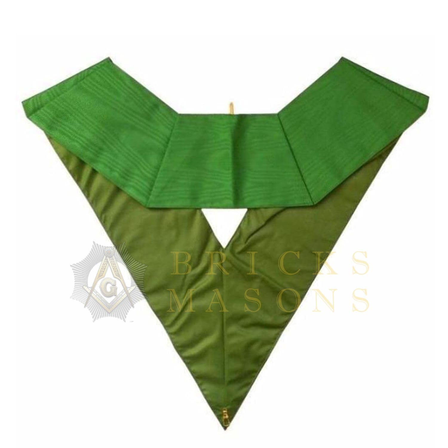 Bricks Masons 5th Degree Scottish Rite Collar - Green Moire