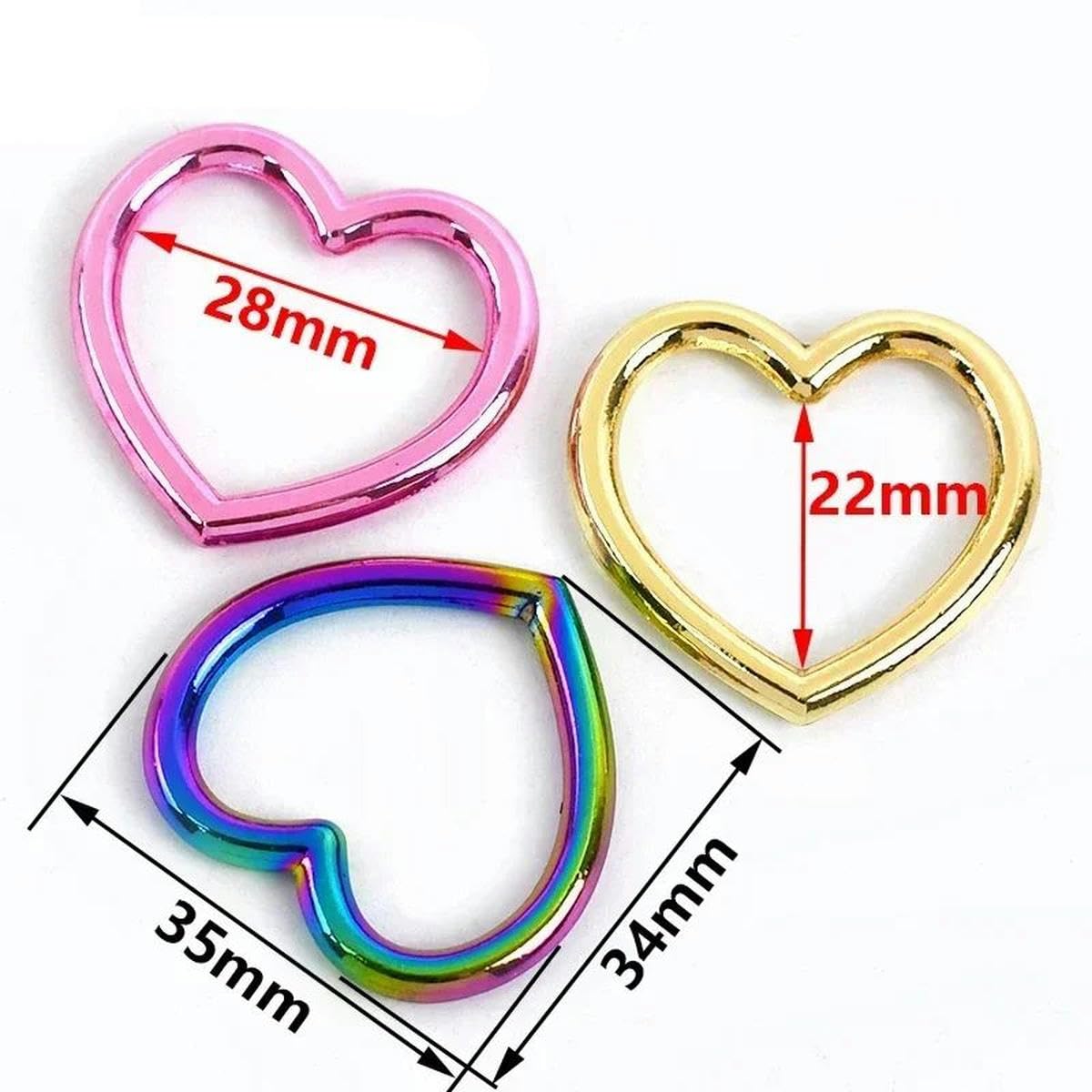 5–30 Stück Metallschnallen für Taschengurte, Leder, OD-Ringverschluss, Herzringe, Haken, Handtaschen-Gurtband, Gürtelschlaufen, DIY-Hareware-Zubehör, 30 Stück, Grün