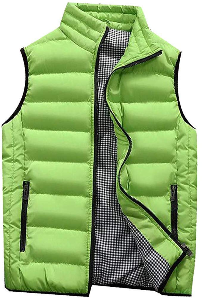 ShangSRS Men's Lightweight Sleeveless Jacket Gilet Body Warmer (Grasgrün, M)
