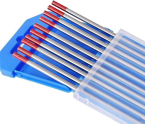 Juego de 10 varillas de soldadura de arco de argón para soldadura de arco de tungsteno para soldadura de hierro inoxidable WT20 varillas de