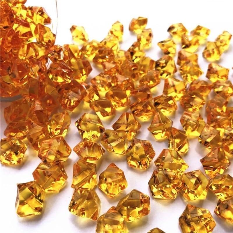 Eawfgtuw Piedras de hielo acrílicas para piedras preciosas de cristal para decoración de plantas de jarrón, adornos de pecera, decoración de fiesta de boda, 150 piezas, 11 x 14 mm, colores surtidos