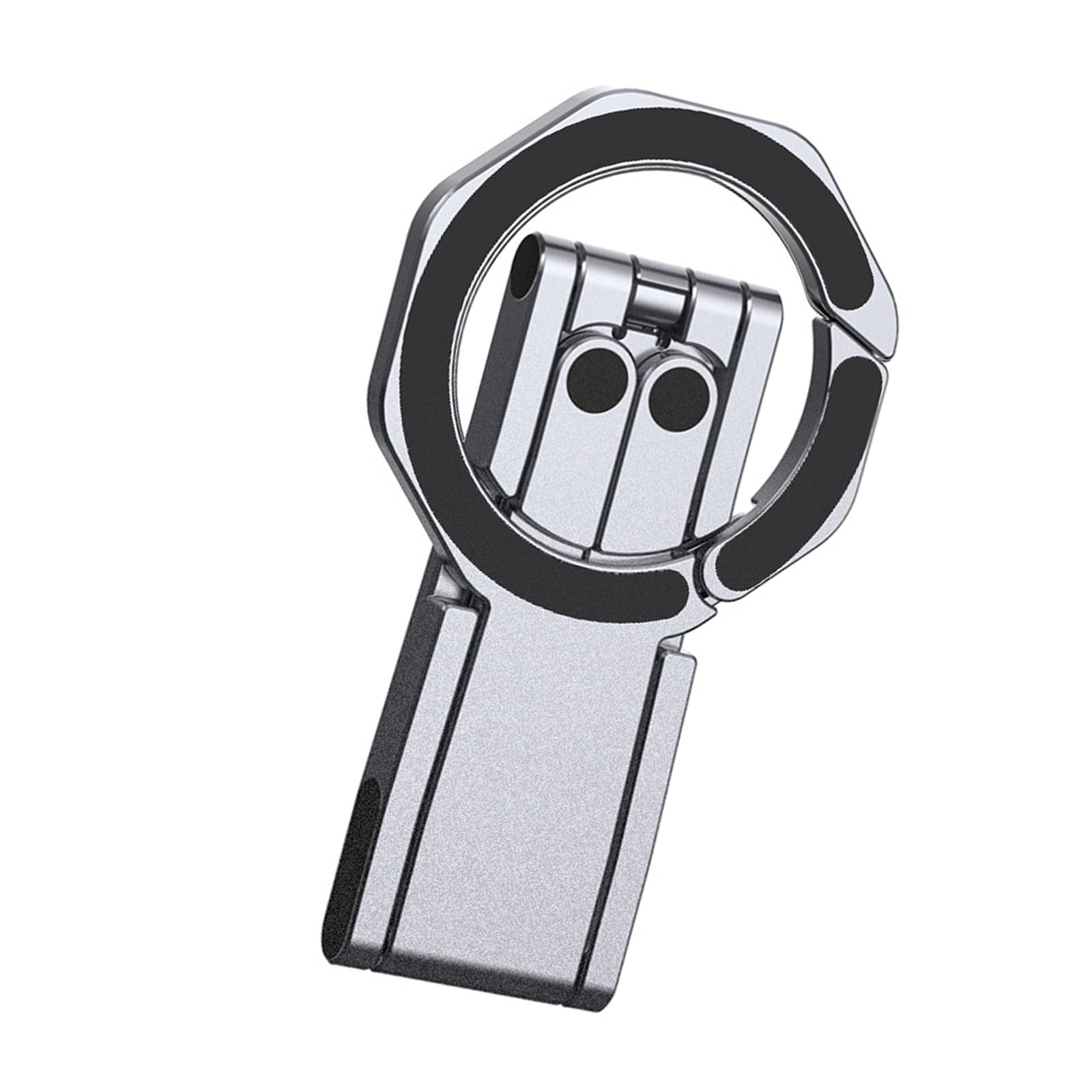 Supporto per telefono con testa magnetica, pieghevole, argento
