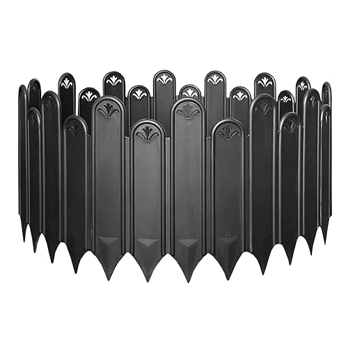Garden Edging - 20pcs Plastic Garden Fence Edging,Single Piece Garden