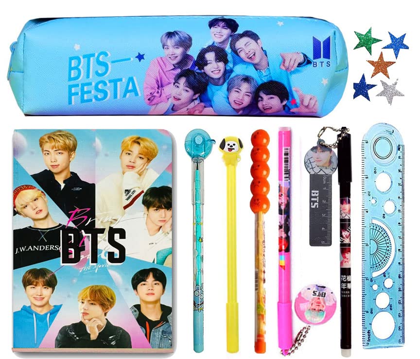 See full amazon price history chart for KOBBET Plastic 11Pcs Bts Theme Stationery Set Bts Blue Pencil Pouch With A6 Size & Bts Pen Pencil Bts Return Gift Set For Girls, Bts Theme Party Favor Return Gift For Girls KOBBET Plastic 11Pcs Bts Theme Stationery Set Bts Blue Pencil Pouch With A6 Size & Bts Pen Pencil Bts Return Gift Set For Girls, Bts Theme Party Favor Return Gift For Girls (B0C6QWLHF3) Amazon Price History, Amazon Price Tracker