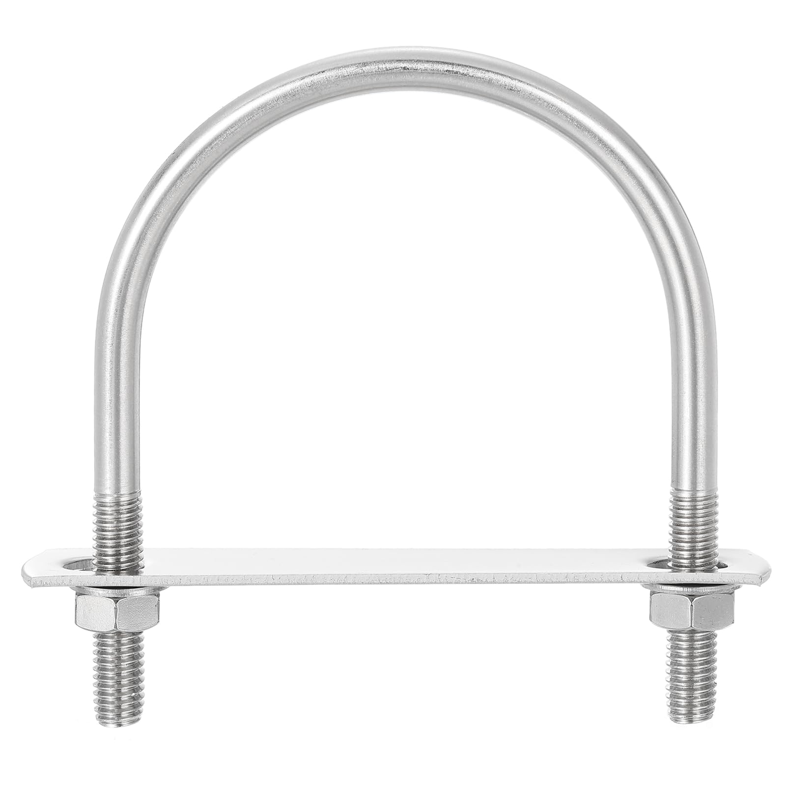 QUARKZMAN Abrazaderas en U Redondas 4 Juegos 76mm (2.99") Ancho Interior y 103mm Longitud M8 Abrazadera en U de Acero Inoxidable 304 con Tuercas y Placas para Remolques de Barcos