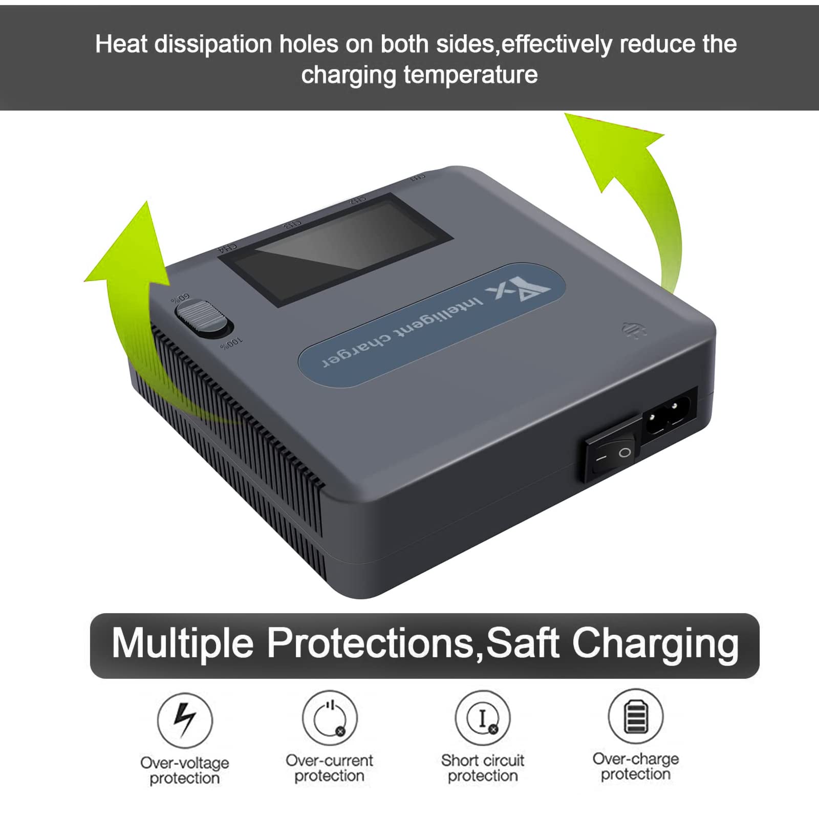 Chargeur Intelligent Hub Station de Charge Écran LCD 6 en 1 Double Mode pour DJI Mavic 3 Drone